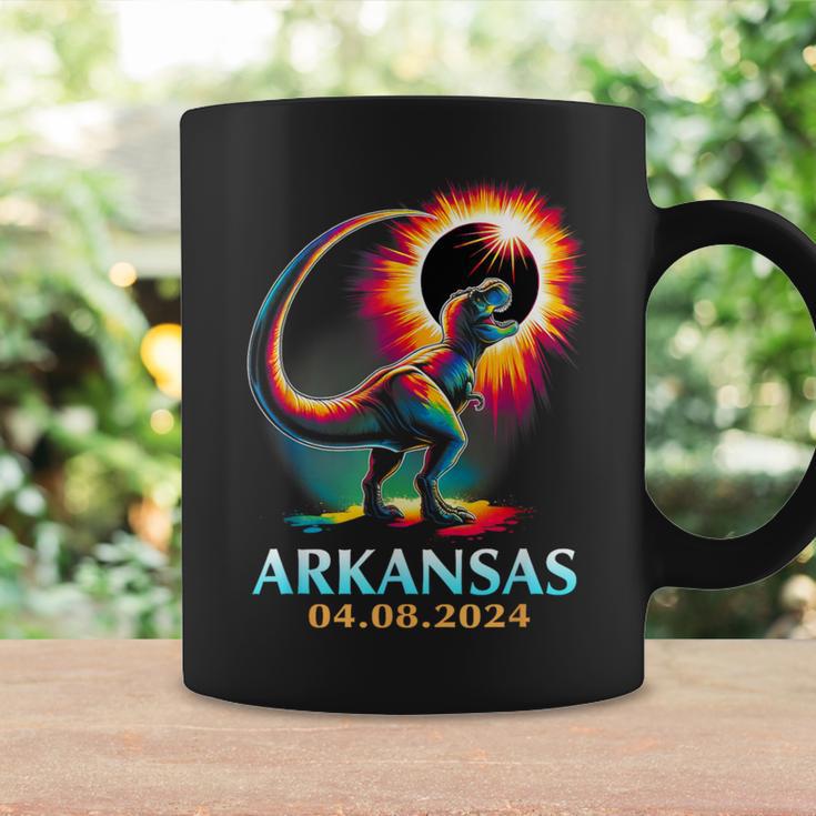 Arkansas Totality Total Solar Eclipse 2024Rex Dinosaur Coffee Mug Gifts ideas