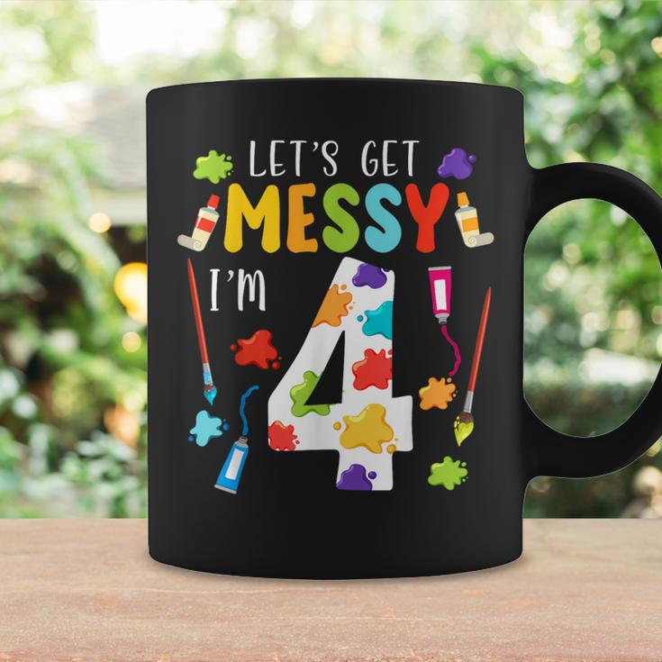 Art Painting 4Th Birthday Artist 4 Years Old Party Theme Coffee Mug Gifts ideas