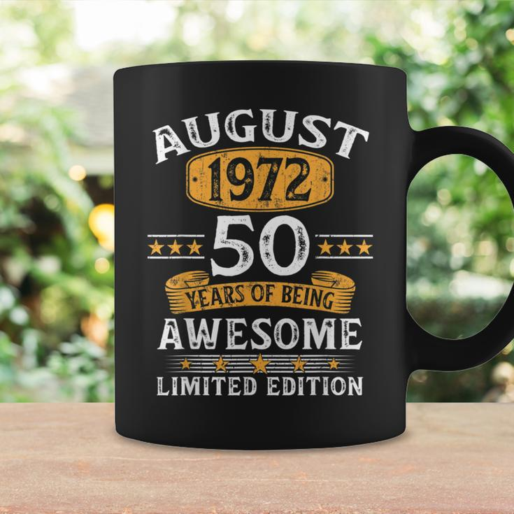 August 1972 50 Years Old For Men Vintage 50Th Birthday Coffee Mug Gifts ideas