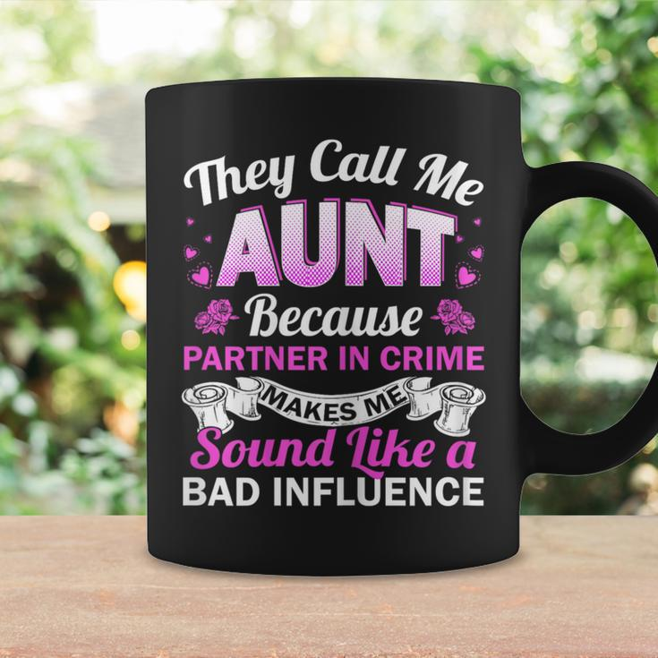 Aunt Bad Influence Rocking The Aunt Life Aunt Team Coffee Mug Gifts ideas