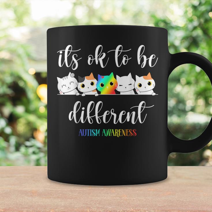 Autism Awareness Cat It's Ok To Be Different Autistic Coffee Mug Gifts ideas