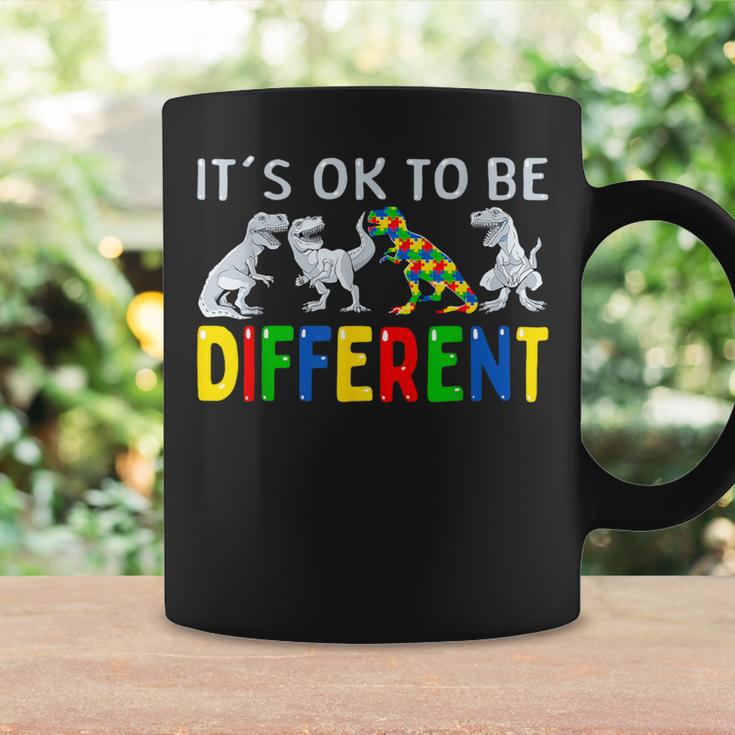 Autism Awareness Dinosaur Kid Boys It's Ok To Be Different Coffee Mug Gifts ideas