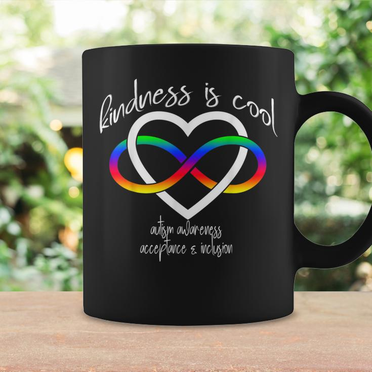Autism Kindness Is Cool Autism Infinity Heart Rainbow Coffee Mug Gifts ideas