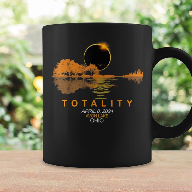 Avon Lake Ohio Total Solar Eclipse 2024 Guitar Coffee Mug Gifts ideas