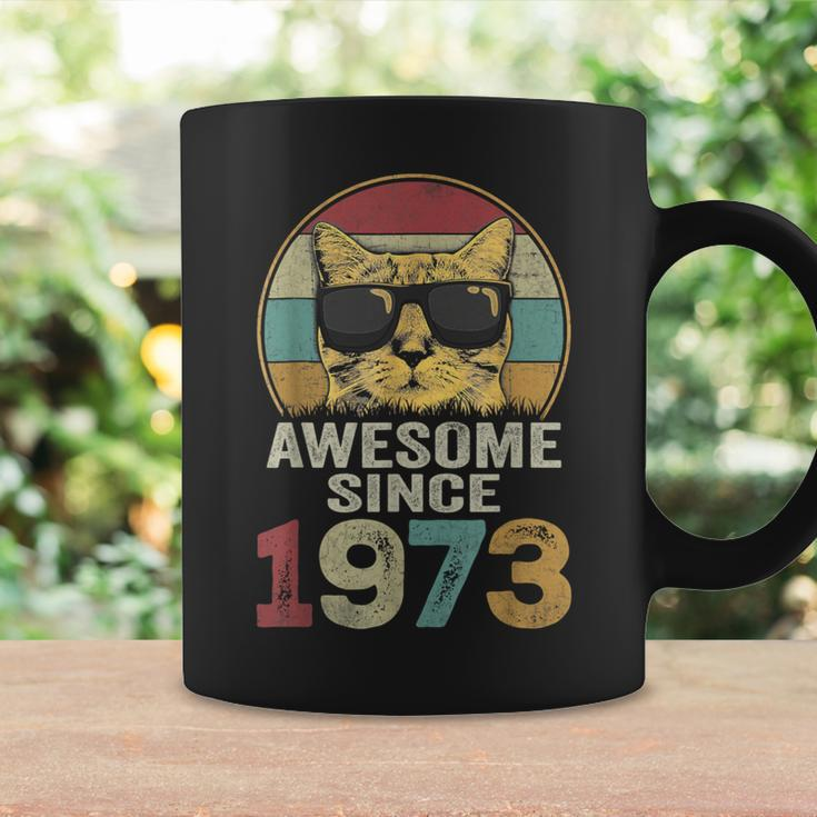Awesome Since 1973 50Th Birthday 50 Year Old Cat Lovers Coffee Mug Gifts ideas
