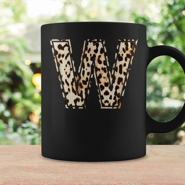 Awesome Letter W Initial Name Leopard Cheetah Print Coffee Mug Gifts ideas