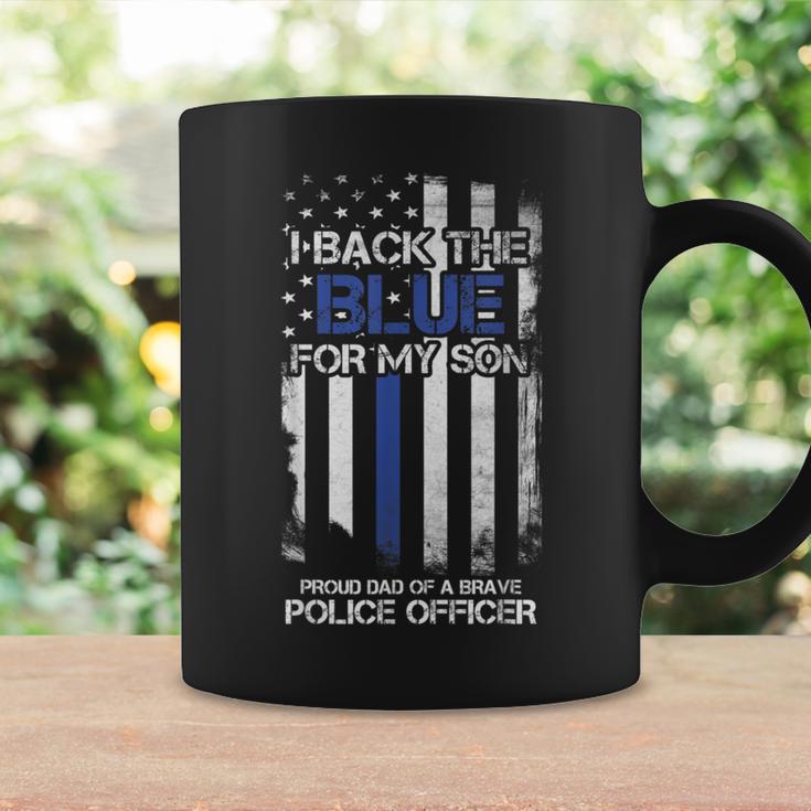 I Back The Blue For My Son Proud Dad Of A Police Officer Coffee Mug Gifts ideas