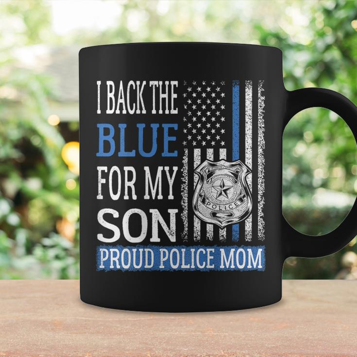 I Back The Blue For My Son Proud Police Mom Thin Blue Line Coffee Mug Gifts ideas