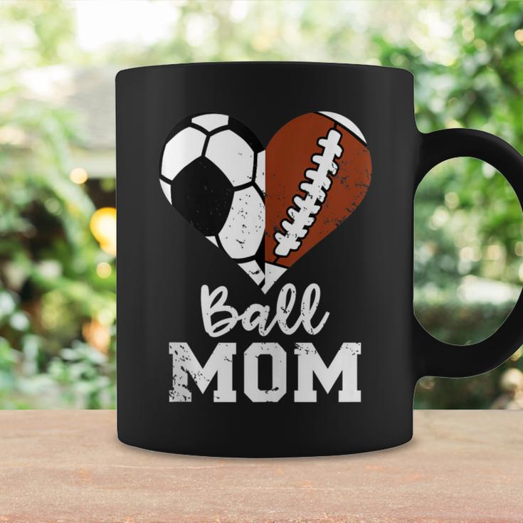Ball Mom Heart Football Soccer Mom Coffee Mug Gifts ideas