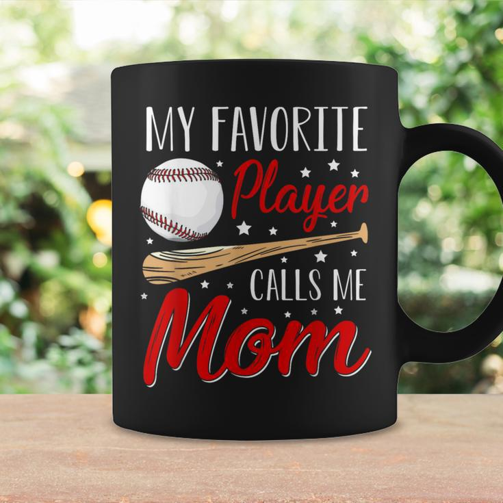 Baseball My Favorite Player Calls Me Mom Heart Mother Coffee Mug Gifts ideas