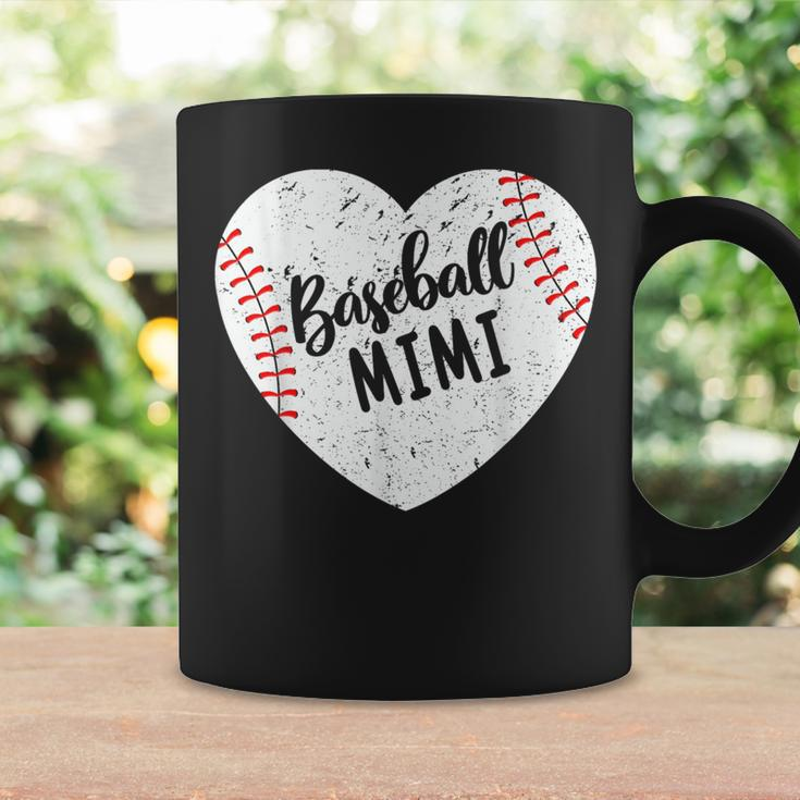 Baseball Mimi Retro Heart Baseball Grandma Mother's Day Coffee Mug Gifts ideas