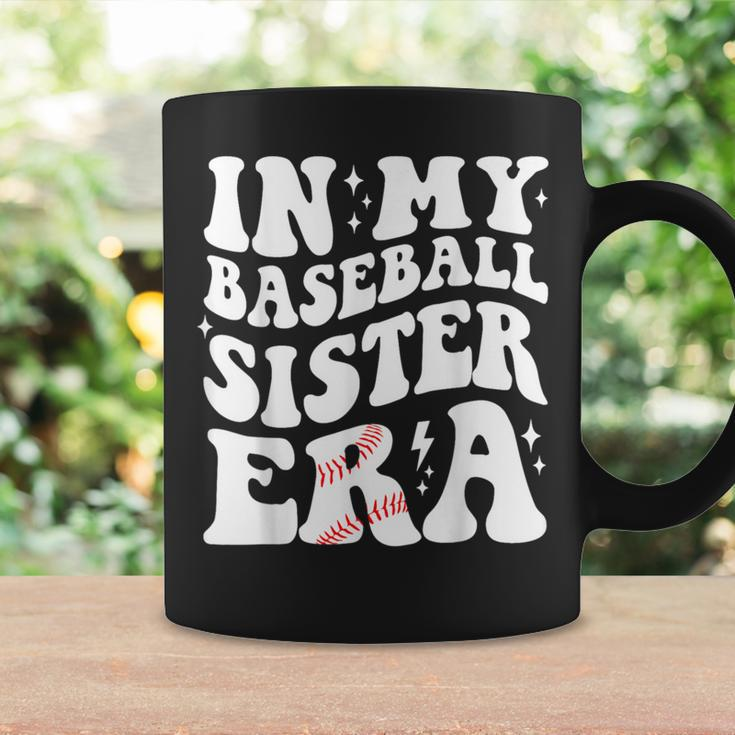 In My Baseball Sister Era Groovy Retro Proud Baseball Sister Coffee Mug Gifts ideas