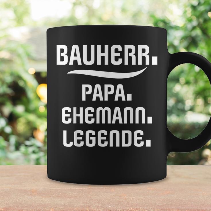 Bauherr Papa Slogan Richtfestfest Ehemann Bauherr Tassen Geschenkideen