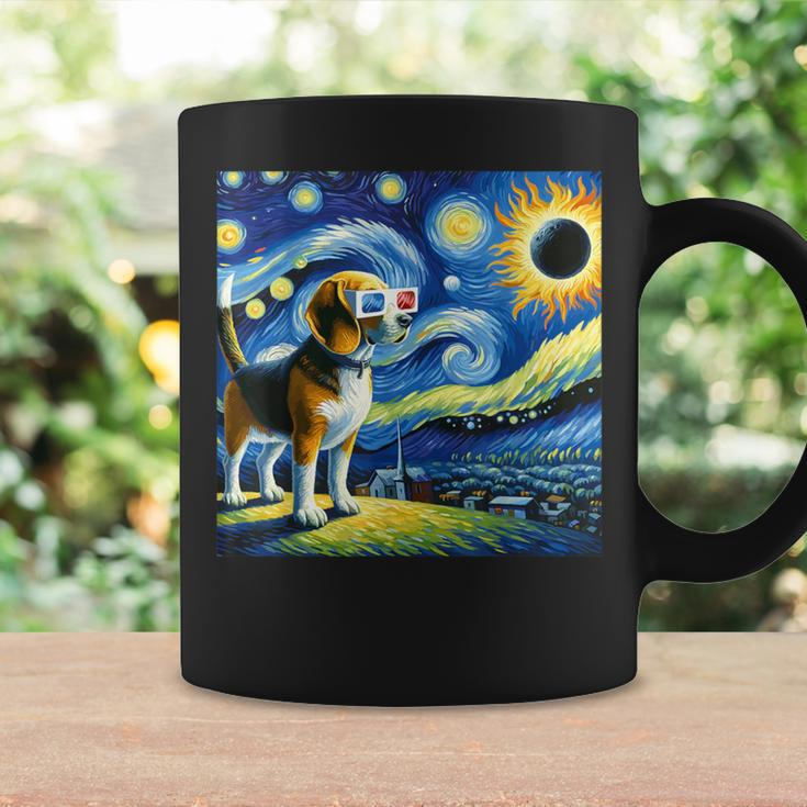 Beagle Dog Solar Eclipse Glasses 2024 Van Gogh Starry Night Coffee Mug Gifts ideas