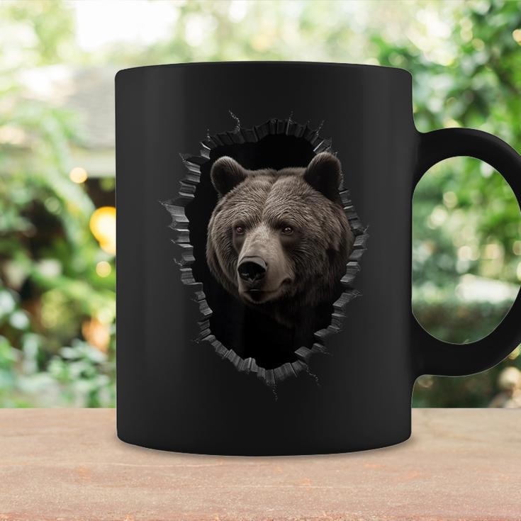 Bear Peeping Out Of The Wall Animal Zoo Bear Coffee Mug Gifts ideas
