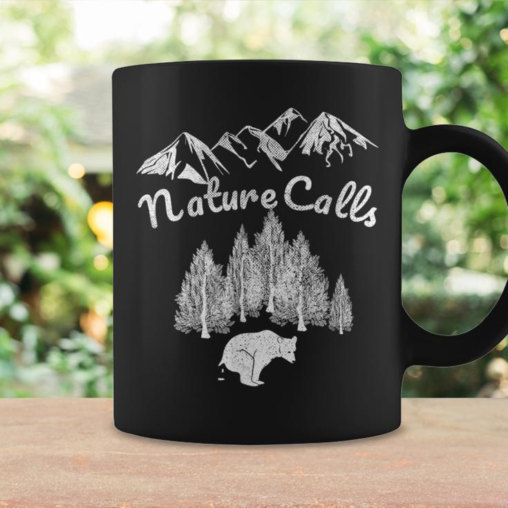 Bear Pooping In Woods Nature Camping Accessories Coffee Mug Gifts ideas