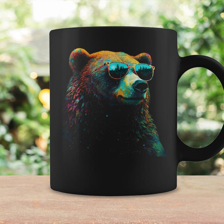 Bear Sunglasses Animal Colourful Forest Animals Bear Coffee Mug Gifts ideas