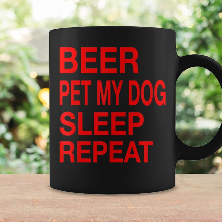 Beer Pet Dog Sleep Repeat Red LDogsLove Coffee Mug Gifts ideas
