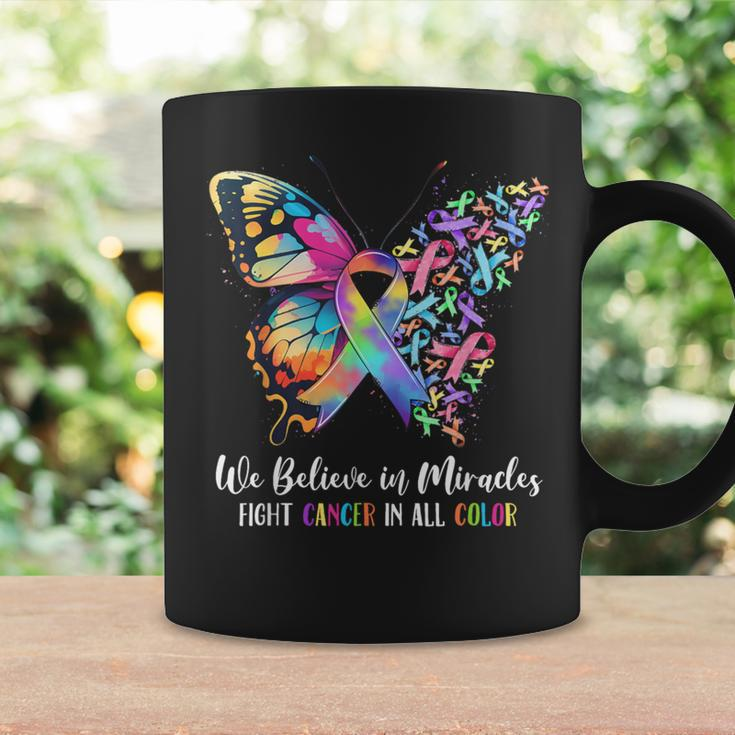 We Believe In Miracles Fight In All Color Support The Cancer Coffee Mug Gifts ideas