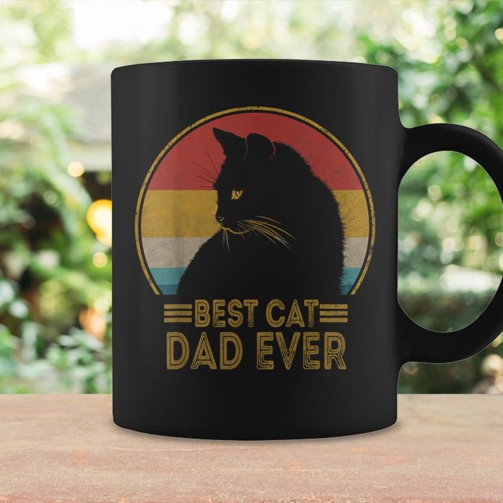 Best Cat Dad Ever Retro Sunset Daddy Cat Father's Day Coffee Mug Gifts ideas