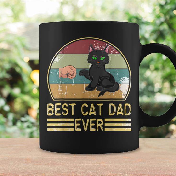 Best Cat Dad Ever Retro Vintage Paw Fist Bomb Coffee Mug Gifts ideas