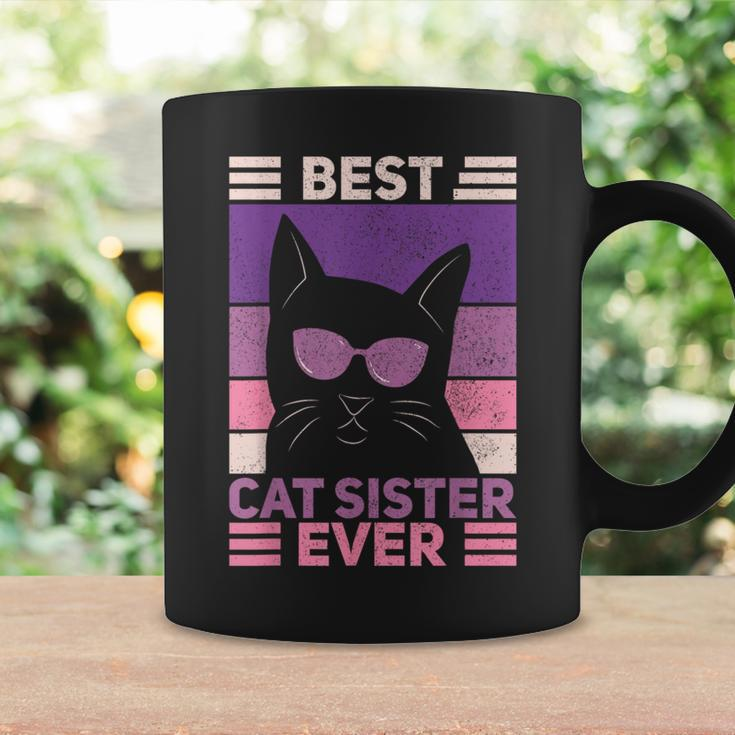 Best Cat Sister Ever Cat Lover Black Cat Themed Coffee Mug Gifts ideas