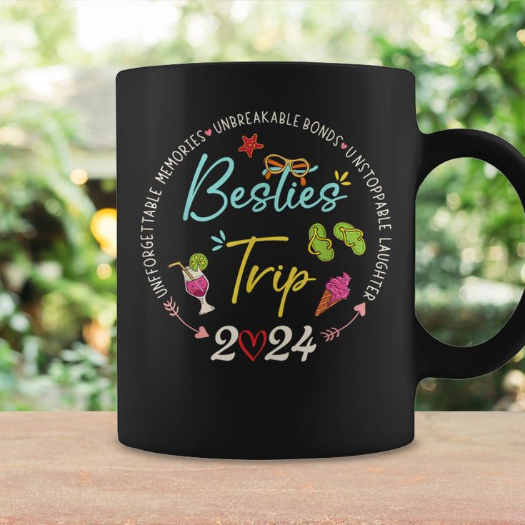 Besties Trip 2024 Memories Girl Trip Friends Vacation Retro Coffee Mug Gifts ideas