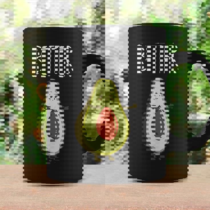 Better Demi-Avocat Assorti Couple Saint-Valentin Mariage Tasse Idées cadeaux