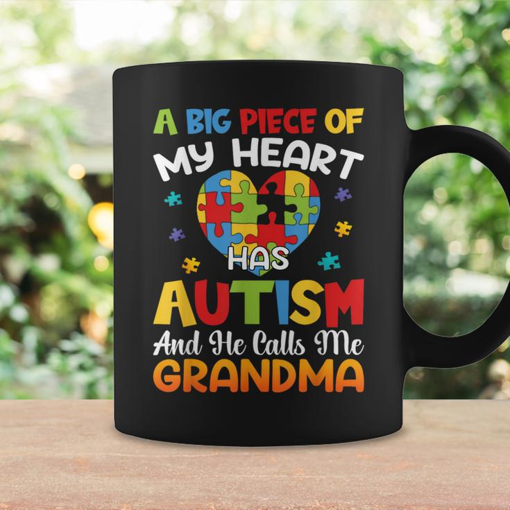 A Big Piece Of My Heart Has Autism And He Calls Me Grandma Coffee Mug Gifts ideas