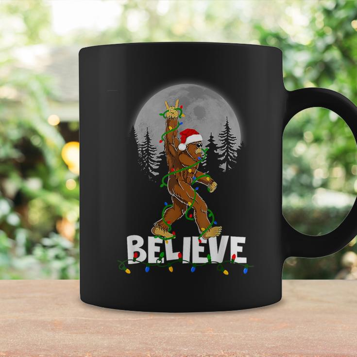 Bigfoot Rock Roll Sasquatch Christmas Pajama Believe Coffee Mug Gifts ideas