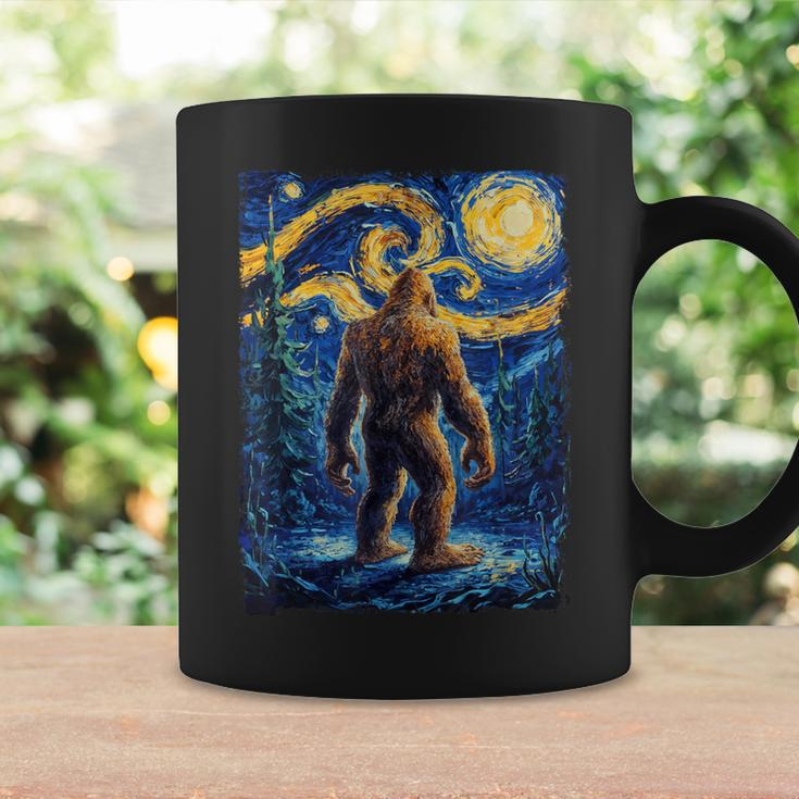 Bigfoot Starry Night Sasquatch Van Gogh Painting Coffee Mug Gifts ideas