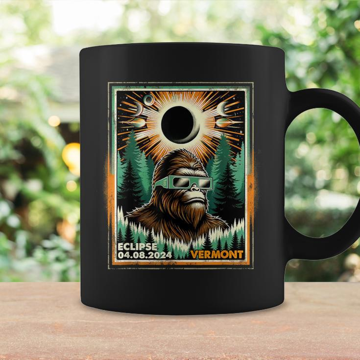 Bigfoot Total Solar Eclipse 2024 Vermont Sasquatch Vintage Coffee Mug Gifts ideas