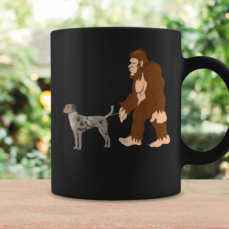 Bigfoot Walking Catahoula Leopard Dog Ufo Believer Coffee Mug Gifts ideas