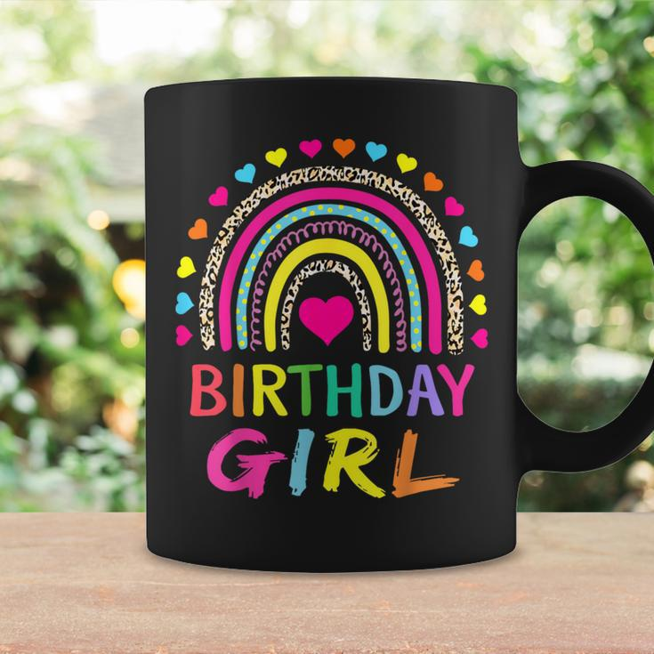 Birthday Girl Leopard Rainbow Birthday Party Family Coffee Mug Gifts ideas