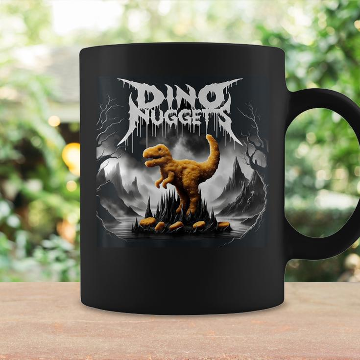 Black Aesthetic Dino Nuggets Death Metal Music Chicken Nugs Coffee Mug Gifts ideas