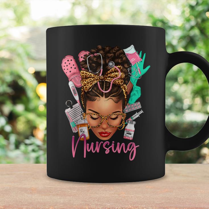 Black Melanin Nurse Black History Month Afro Hair Coffee Mug Gifts ideas
