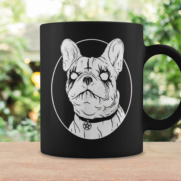 Black Metal French Bulldog Gothic Heavy Metal Dog Coffee Mug Gifts ideas