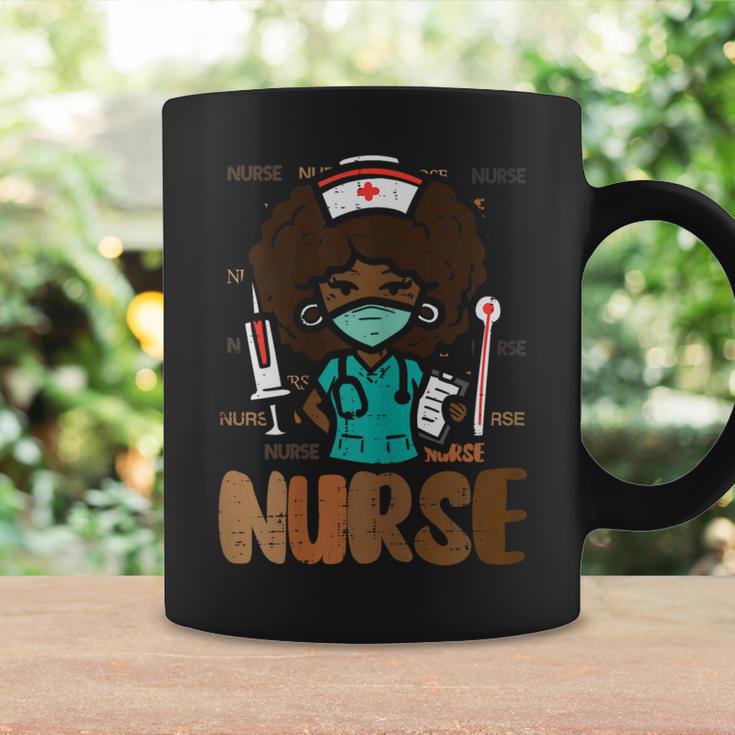 Black History Afro Nurse African Nursing Scrub Top Women Coffee Mug Gifts ideas