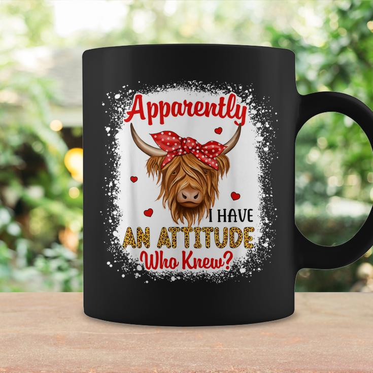 Bleached Highland Cow Apparently I Have An Attitude Who Knew Coffee Mug Gifts ideas