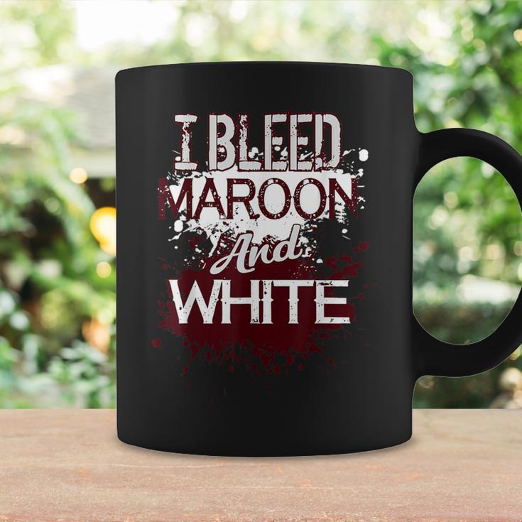 I Bleed Maroon And White Team Player Or Sports Fan Coffee Mug Gifts ideas