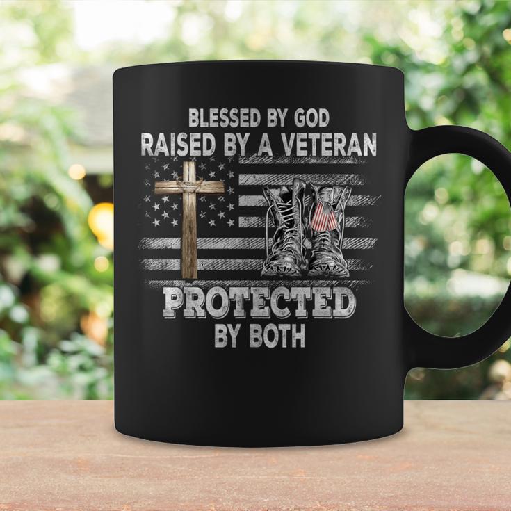 Blessed By God Raised By A Veteran Protected By Both Coffee Mug Gifts ideas