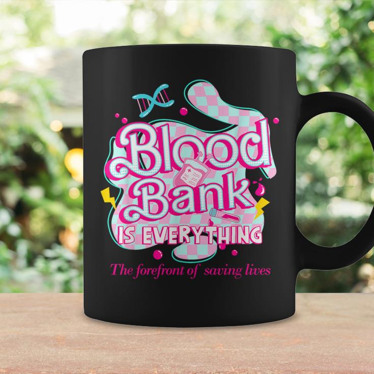 Blood Bank Is Everything Pink Retro Lab Week 2024 Med Tech Coffee Mug Gifts ideas