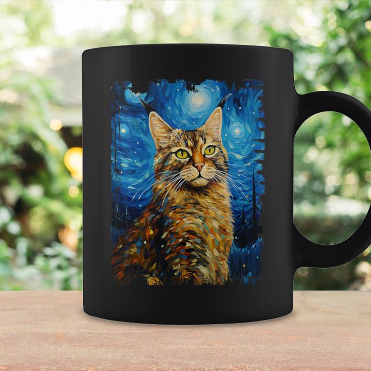 Bobcat Starry Night Painting Mom Dad Coffee Mug Gifts ideas