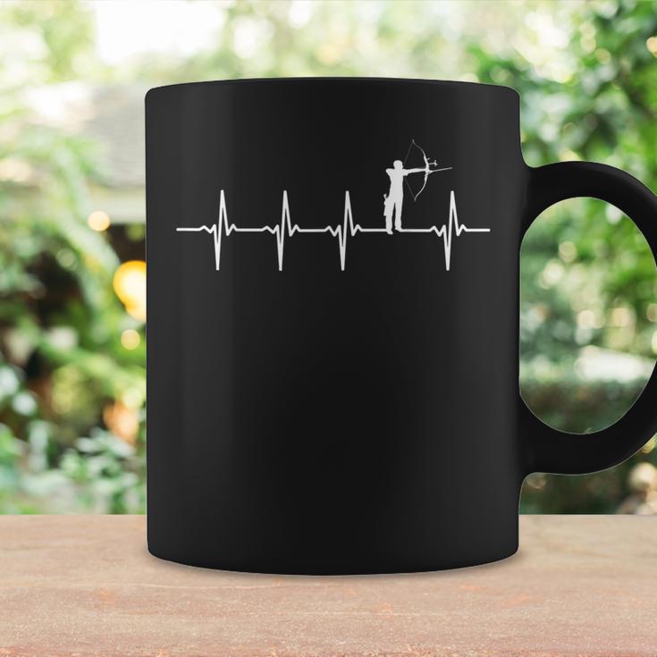 Bogenschießen Herzschlag Heartbeat Bogenschützen Geschenk Tassen Geschenkideen