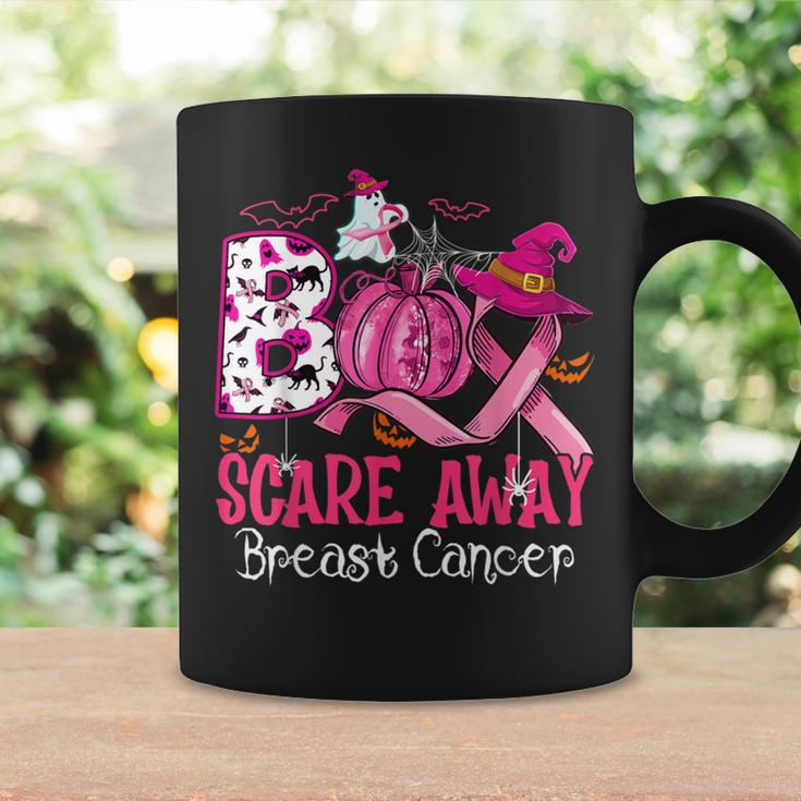 Boo Scare Away Breast Cancer Pink Ribbon Spider Halloween Coffee Mug Gifts ideas