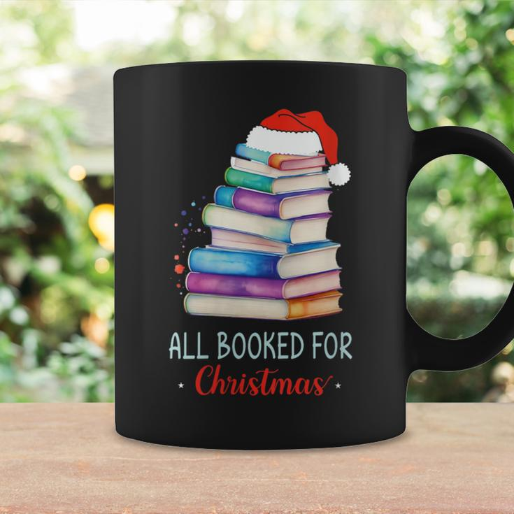 All Booked For Christmas Book Watercolor Tree Teacher Family Coffee Mug Gifts ideas
