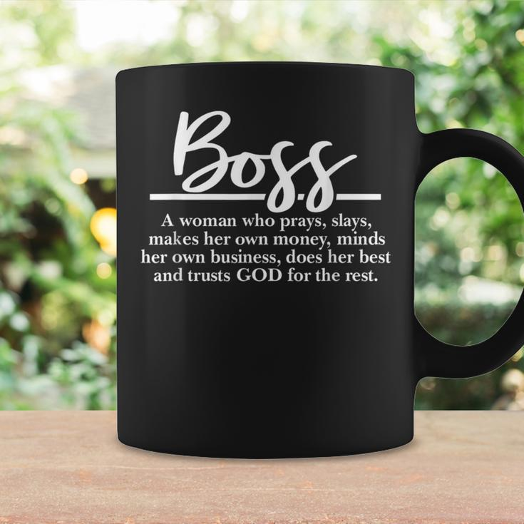 Boss A Woman Who Prays Slays Makes Her Own Money Coffee Mug Gifts ideas