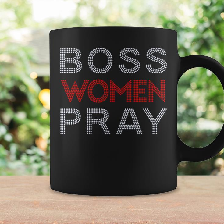 Boss Women Pray Bling Rhinestone Christian For Woman Coffee Mug Gifts ideas