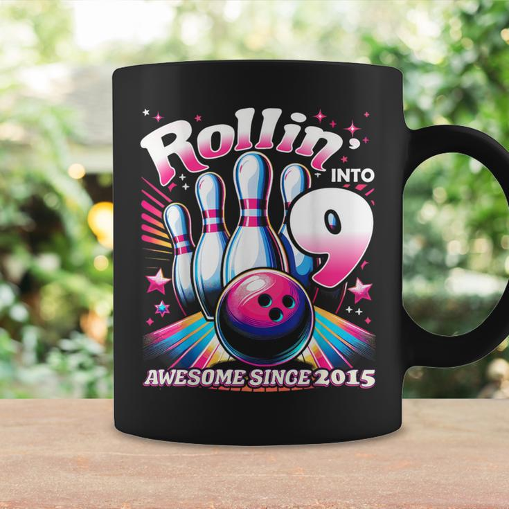 Bowling Party Rollin' 9 Awesome 2015 9Th Birthday Girls Coffee Mug Gifts ideas