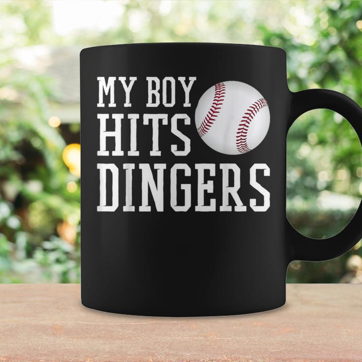 My Boy Hits Dingers Baseball Mom Dad I Hit Dingers Coffee Mug Gifts ideas